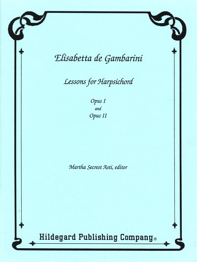 E. de Gambarini: Lessons for Harpsichord, Cemb