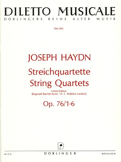 J. Haydn: Streichquartette Bandausgabe op. 76/1-6 Hob. III:75-80