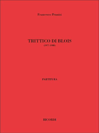 F. Pennisi: Trittico di Blois, GesGitKlav (Part.)