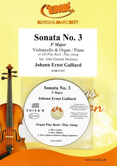 J.E. Galliard: Sonata No. 3, VcKlv/Org (+CD)