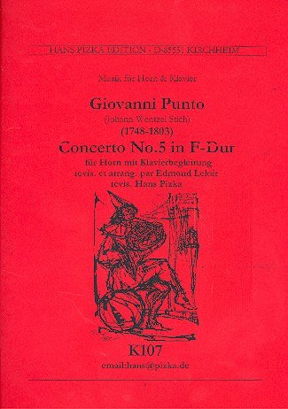 Konzert F-Dur Nr.5 fuer Horn ., Horn, Klavier