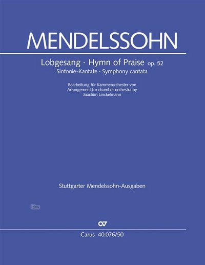 DL: F. Mendelssohn Barth: Lobgesang. Sinfonie-Kantate MW (Pa