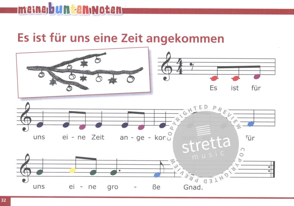 C. Saxinger: Meine bunten Noten - Weihnachtslieder, Key/Klav (3)