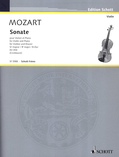 W.A. Mozart: Sonate Nr. 15  B-Dur KV 454 (17, VlKlav (KA+St)
