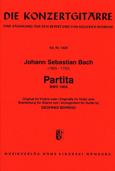 J.S. Bach: Partita für Violine solo BWV 1004