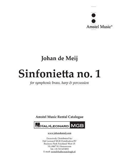 J. de Meij: Sinfonietta No. 1, 12BlechHfPer (Part.)