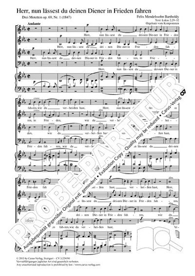 DL: F. Mendelssohn Barth: Herr, nun lässest du d, GchOrg (Pa