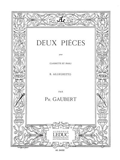 P. Gaubert: Philippe Gaubert: 2 Pieces No.2, KlarKlv (Part.)