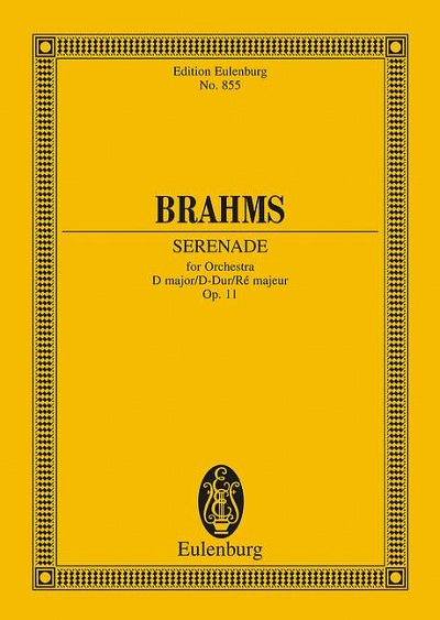 DL: J. Brahms: Serenade für Orchester D-Dur, Orch (Stp)