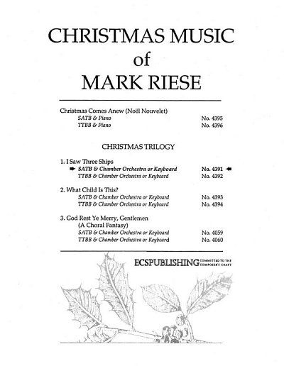 M. Riese: Christmas Trilogy: 1. I Saw Three Ships