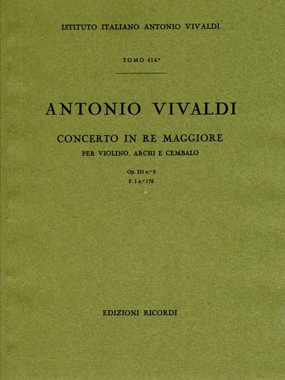A. Vivaldi: Concerto D Major Op3/9 RV230 (Part.)