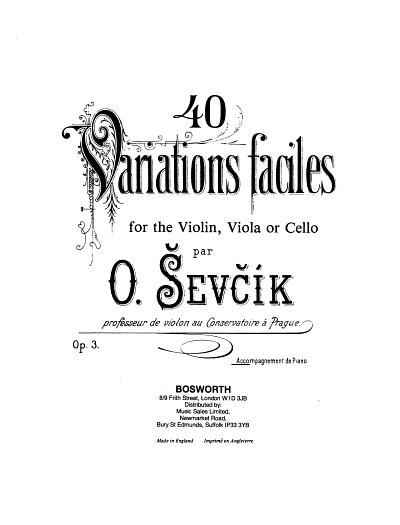 O. _ev_ík: 40 Variations Faciles , Viol