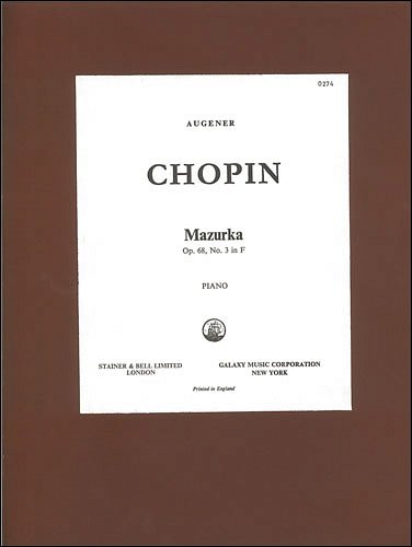 F. Chopin: Mazurka in F op. 68 No. 3, Klav