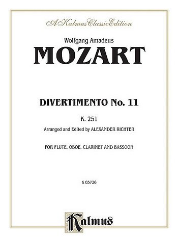 W.A. Mozart: Divertimento No. 11, K. 251, 4Hbl (Bu)
