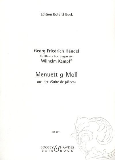 G.F. Haendel: Menuett g-Moll, Klav (KA)