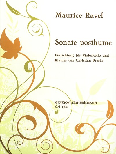 M. Ravel: Sonate Posthume, VcKlav (KlavpaSt)