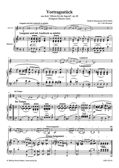 DL: R. Schumann: Vortragsstueck aus dem 