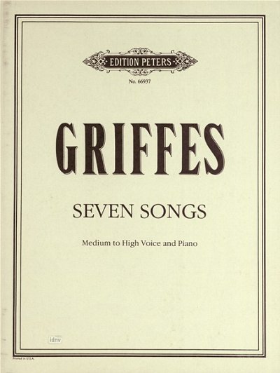 Griffes Charles: 7 Songs