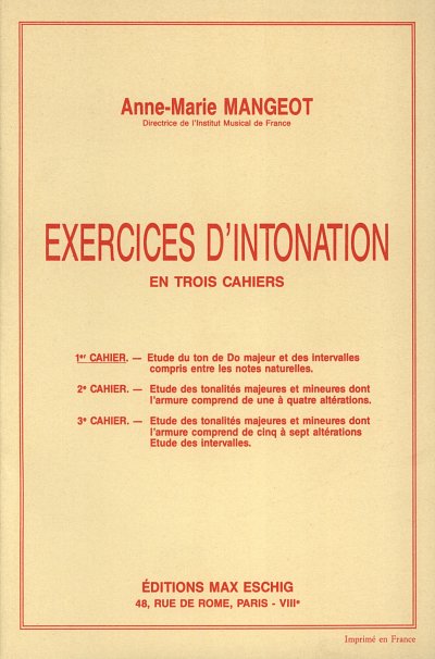 Exercices D'Intonation Vol 1  (Bu)
