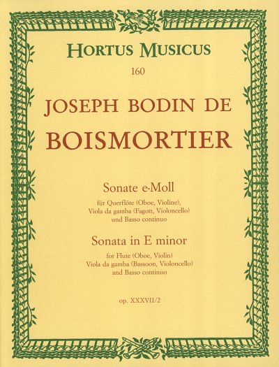 J.B. de Boismortier: Sonate e-Moll op.37/2, FlVdgBC (Pa+St)