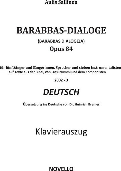 A. Sallinen: Barabbas Dialogeja (KA)