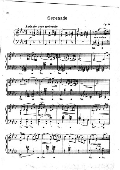 M. Lyssenko: Serenade op. 28, Klav