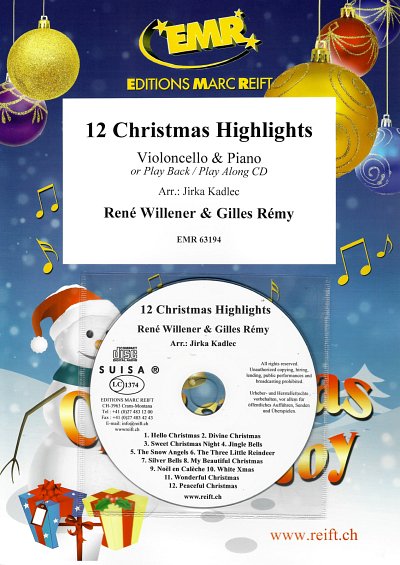 R. Willener: 12 Christmas Highlights, VcKlav (+CD)