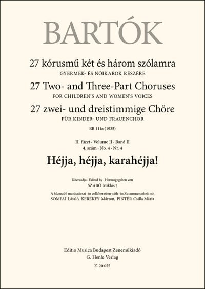 B. Bartók: Héjja, héjja, karahéjja!, 3Fch/Kch (Chpa)