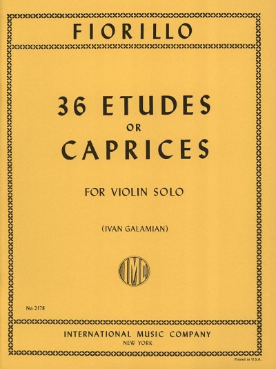 F. Fiorillo: 36 Etudes or Caprices