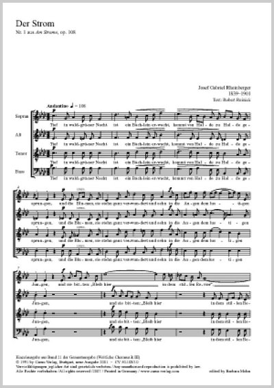 J. Rheinberger: Der Strom As-Dur op. 108, 1 (1877)