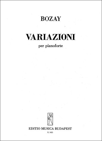 A. Bozay: Variazioni op. 10, Klav