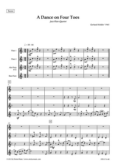 DL: G. Schaefer: A Dance on Four Toes Jazz Flute Quartet