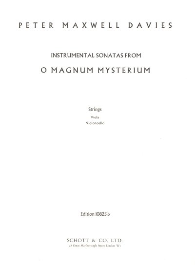 P. Maxwell Davies y otros.: O Magnum Mysterium op. 13a