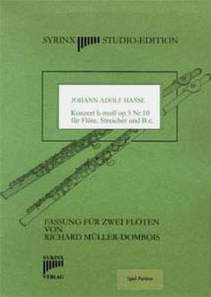 J.A. Hasse: Konzert H-Moll Op 3/10 - Fl Str Bc Studio Editio