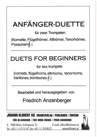 F. Anzenberger: Anfänger-Duette, 2Blech (2Sppa)