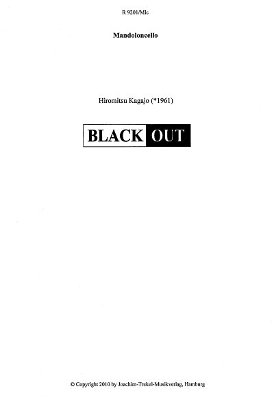 AQ: H. Kagajo: Black Out, Zupforch (Mndc) (B-Ware)