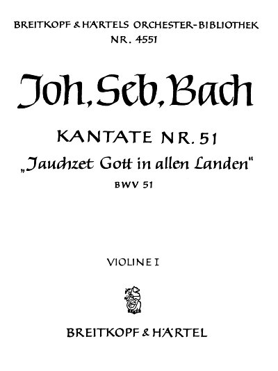 J.S. Bach: Jauchzet Gott in allen Landen BWV 51, Sinfo (Vl1)