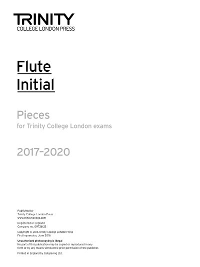 Flute Exam 2017-2020 - Initial