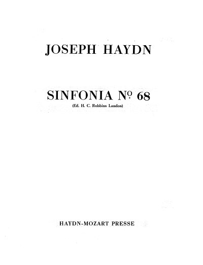 J. Haydn: Sinfonia Nr. 68 Hob. I:68