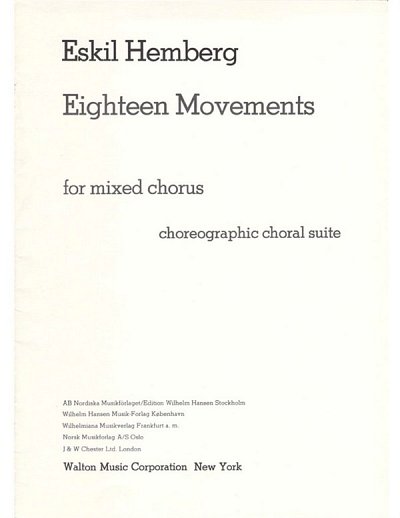 E. Hemberg: Eighteen Movements (Collection), GchKlav (Chpa)