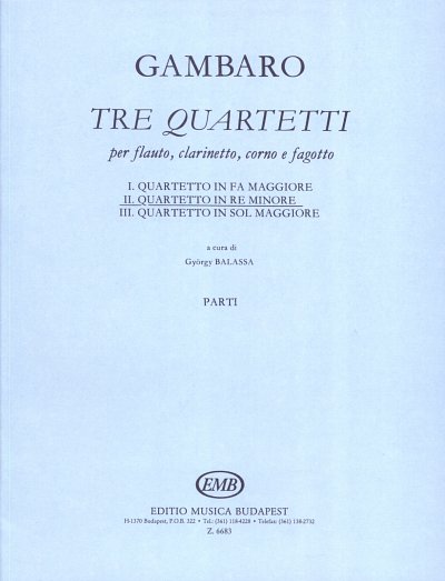 G.B. Gambaro: Tre quartetti - Quartett Nr, FlObKlFg (Stsatz)