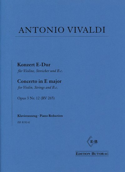 A. Vivaldi: Konzert E-Dur op. 3/12, VlStrBc (Pa+St)