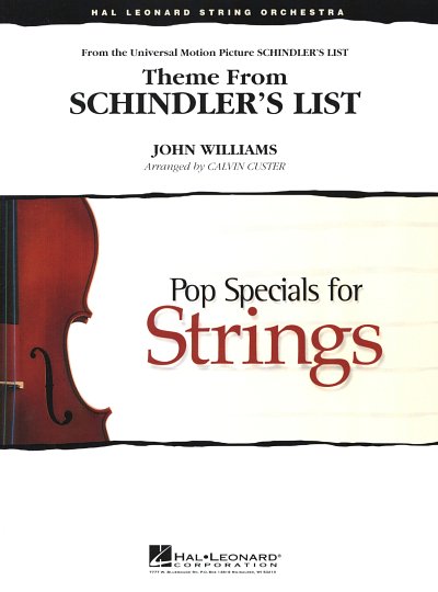 J. Williams: Theme from Schindler's List, Stro (Pa+St)