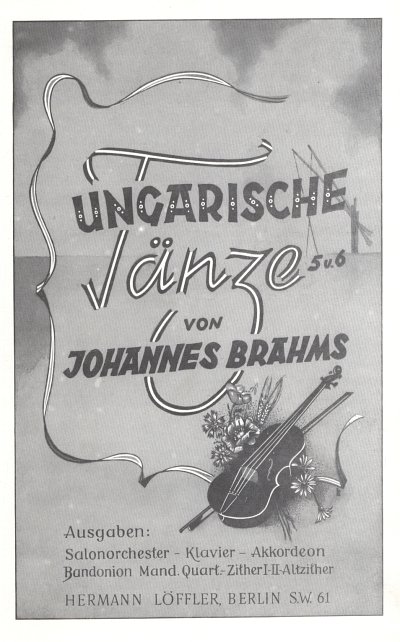J. Brahms: Ungarischer Tanz Nr 5 + 6