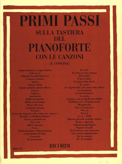 Primi Passi Sulla Tastiera Del Pianoforte Con Le (Part.)