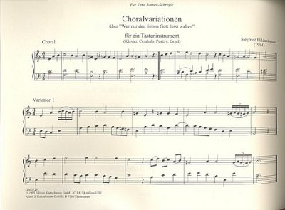 H. Siegfried: Choralvariationen, Org (Orgpa)