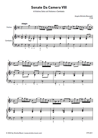 DL: A.M. Besseghi: Sonate da Camera VIII, Fl/VlKlv (KlavpaSt