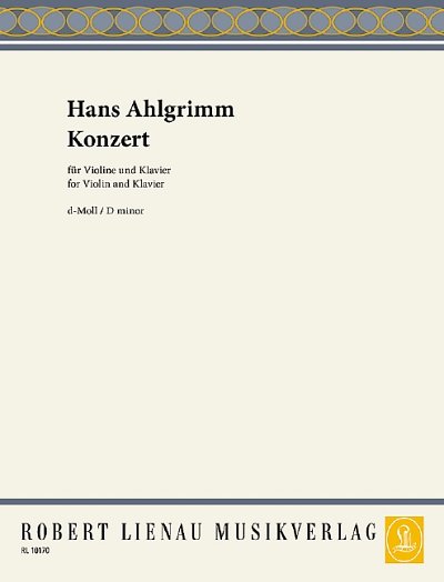DL: H. Ahlgrimm: Konzert d-Moll, VlKlav