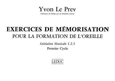 Exercices De Memorisation-Formation De L'oreille (Bu)