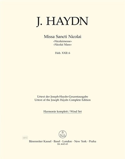 J. Haydn: Missa Sancti Nicolai Hob. XXI, 4GesGchOrchO (HARM)